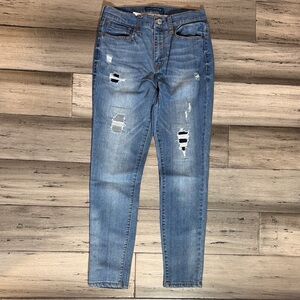 Aeropostale Women’s Distressed Skinny Jeans - Blue size 4